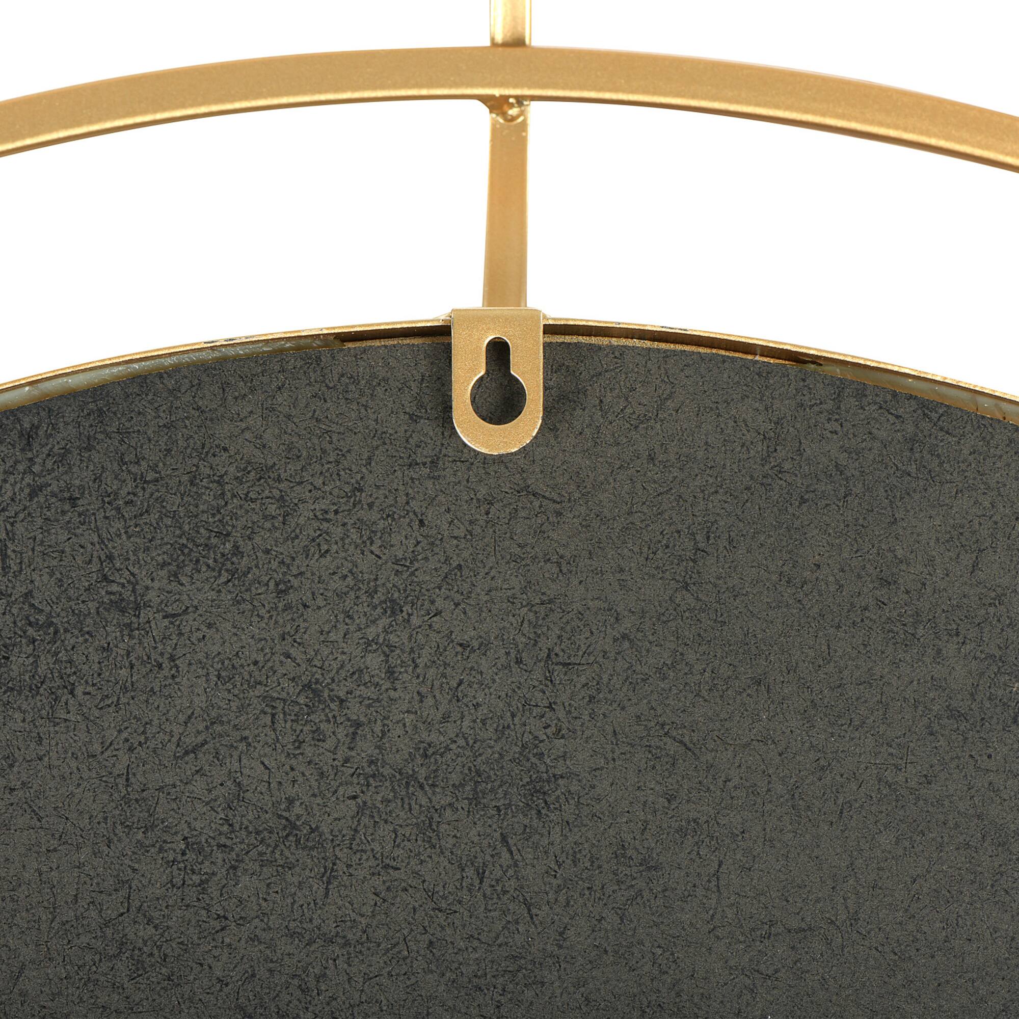 36" Gold Contemporary Round Metal Wall Mirror